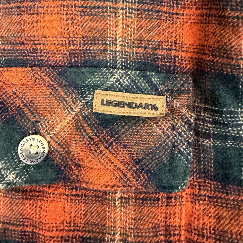 Legendary Whitetails Mens XL Shirt Flannel Red Green Plaid Corduroy Trim‎ - Picture 5 of 12